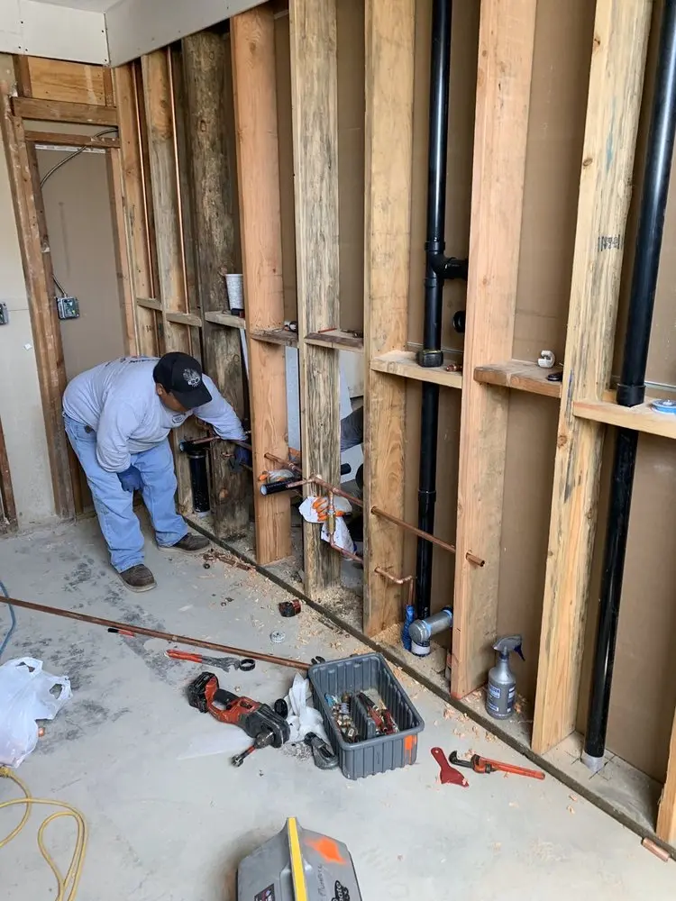 Commercial rough-in plumbing for Gas Line Repair in Huntington South